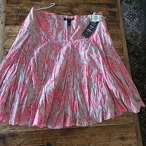 Woman's INC NWT Pink Wallpaper Paisel Skirt Size 14